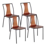 LumiSource Osaka Chair - Set of 4 - WALNUT 