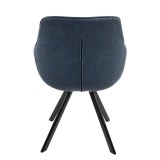LumiSource Outlaw Chair - Set of 2 - BLUE - Rear