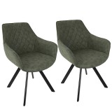 LumiSource Outlaw Chair - Set of 2 - GREEN 