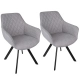 LumiSource Outlaw Chair - Set of 2 - GREY 