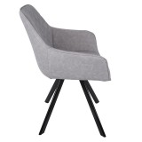 LumiSource Outlaw Chair - Set of 2 - GREY - Side