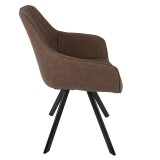 LumiSource Outlaw Chair - Set of 2 - BROWN - Side