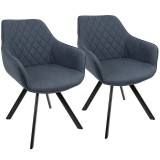 LumiSource Outlaw Chair - Set of 2 - BLUE 