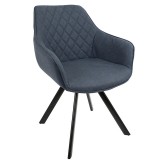 LumiSource Outlaw Chair - Set of 2 - BLUE - Perspective