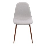 LumiSource Pebble Dining Chair - Set of 2 - GREY - Front