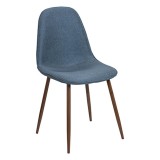 LumiSource Pebble Dining Chair - Set of 2 - BLUE - Perspective