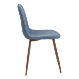 LumiSource Pebble Dining Chair - Set of 2 - BLUE - Side