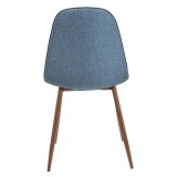 LumiSource Pebble Dining Chair - Set of 2 - BLUE - Rear