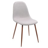 LumiSource Pebble Dining Chair - Set of 2 - GREY - Perspective