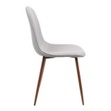 LumiSource Pebble Dining Chair - Set of 2 - GREY - Side