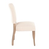LumiSource Rita Dining Chair - Set of 2 - BEIGE - Side