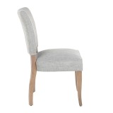 LumiSource Rita Dining Chair - Set of 2 - GREEN/GREY - Side