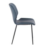 LumiSource Industrial Serena Chair - Set of 2 - BLUE -  Side