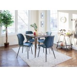 LumiSource Industrial Serena Chair - Set of 2 - BLUE -  Lifestyle