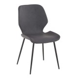 LumiSource Industrial Serena Chair - Set of 2 - GREY -  Perspective