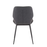 LumiSource Industrial Serena Chair - Set of 2 - GREY -  Rear