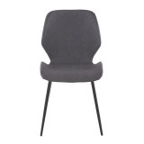LumiSource Industrial Serena Chair - Set of 2 - GREY -  Front