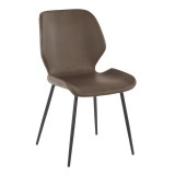 LumiSource Industrial Serena Chair - Set of 2 - BROWN -  Perspective