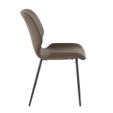 LumiSource Industrial Serena Chair - Set of 2 - BROWN -  Side