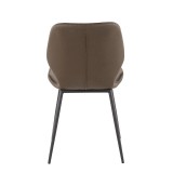 LumiSource Industrial Serena Chair - Set of 2 - BROWN -  Rear