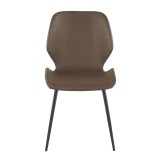 LumiSource Industrial Serena Chair - Set of 2 - BROWN -  Front