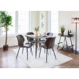 LumiSource Industrial Serena Chair - Set of 2 - BROWN -  Lifestyle