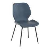 LumiSource Industrial Serena Chair - Set of 2 - BLUE -  Perspective