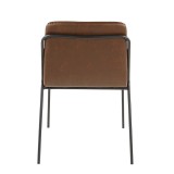 LumiSource Stefani Chair - Set of 2 - BROWN - Rear