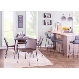 LumiSource Stefani Chair - Set of 2 - BROWN - Lifestyle