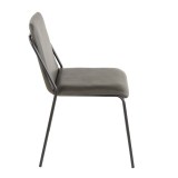 LumiSource Stefani Chair - Set of 2 - CHARCOAL - Side