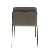 LumiSource Stefani Chair - Set of 2 - CHARCOAL - Rear