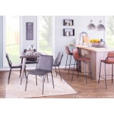LumiSource Stefani Chair - Set of 2 - CHARCOAL - Lifestyle
