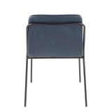 LumiSource Stefani Chair - Set of 2 - BLUE - Rear