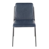LumiSource Stefani Chair - Set of 2 - BLUE - Front