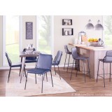 LumiSource Stefani Chair - Set of 2 - BLUE - Lifestyle