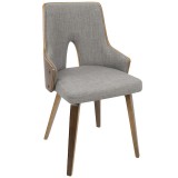 LumiSource Stella Chair - Set of 2 - LIGHT GREY - Perspective