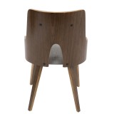 LumiSource Stella Chair - Set of 2 - LIGHT GREY - Rear