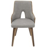 LumiSource Stella Chair - Set of 2 - LIGHT GREY - Front