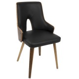 LumiSource Stella Chair - Set of 2 - BLACK - Perspective