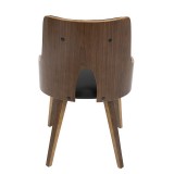 LumiSource Stella Chair - Set of 2 - BLACK - Rear