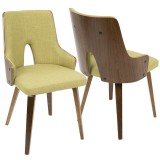 LumiSource Stella Chair - Set of 2 - GREEN 