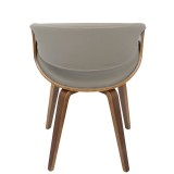 LumiSource Symphony Chair - Walnut + Grey - Rear