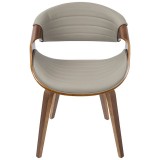 LumiSource Symphony Chair - Walnut + Grey - Front