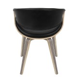 LumiSource Symphony Chair - Light Grey + Black - Rear