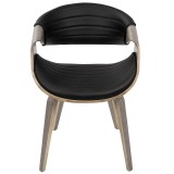 LumiSource Symphony Chair - Light Grey + Black - Front