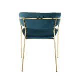 LumiSource Tania Chair - Set of 2 - TEAL - Rear