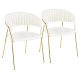 LumiSource Tania Chair - Set of 2 - WHITE 
