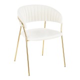 LumiSource Tania Chair - Set of 2 - WHITE - Perspective