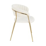 LumiSource Tania Chair - Set of 2 - WHITE - Side