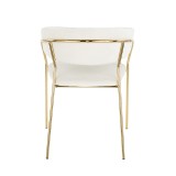 LumiSource Tania Chair - Set of 2 - WHITE - Rear